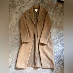 H&M women’s Tan Long Coat (soft sz 0)